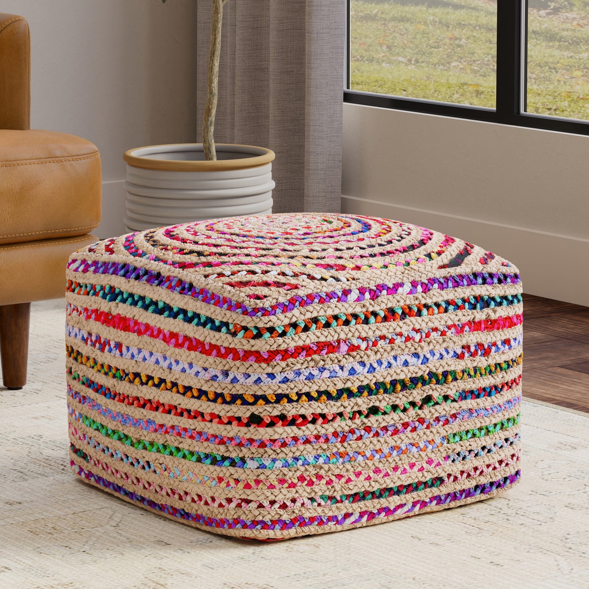 Margo 20 inch Square Pouf
