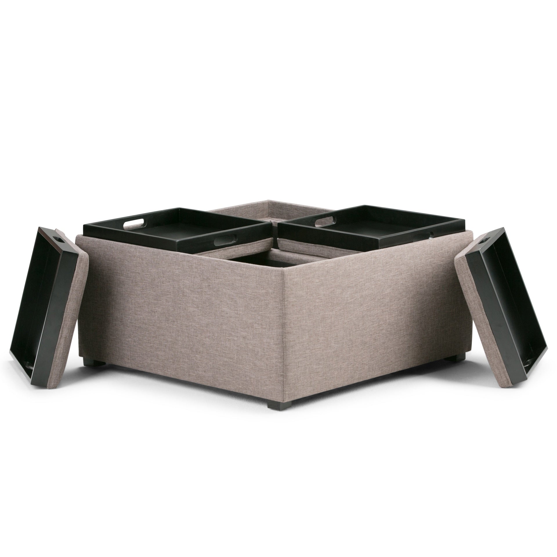 Avalon Square Coffee Table Storage Ottoman