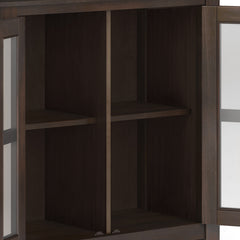 Artisan 30 inch Wide Solid Wood Low Storage Cabinet in Tobacco Brown