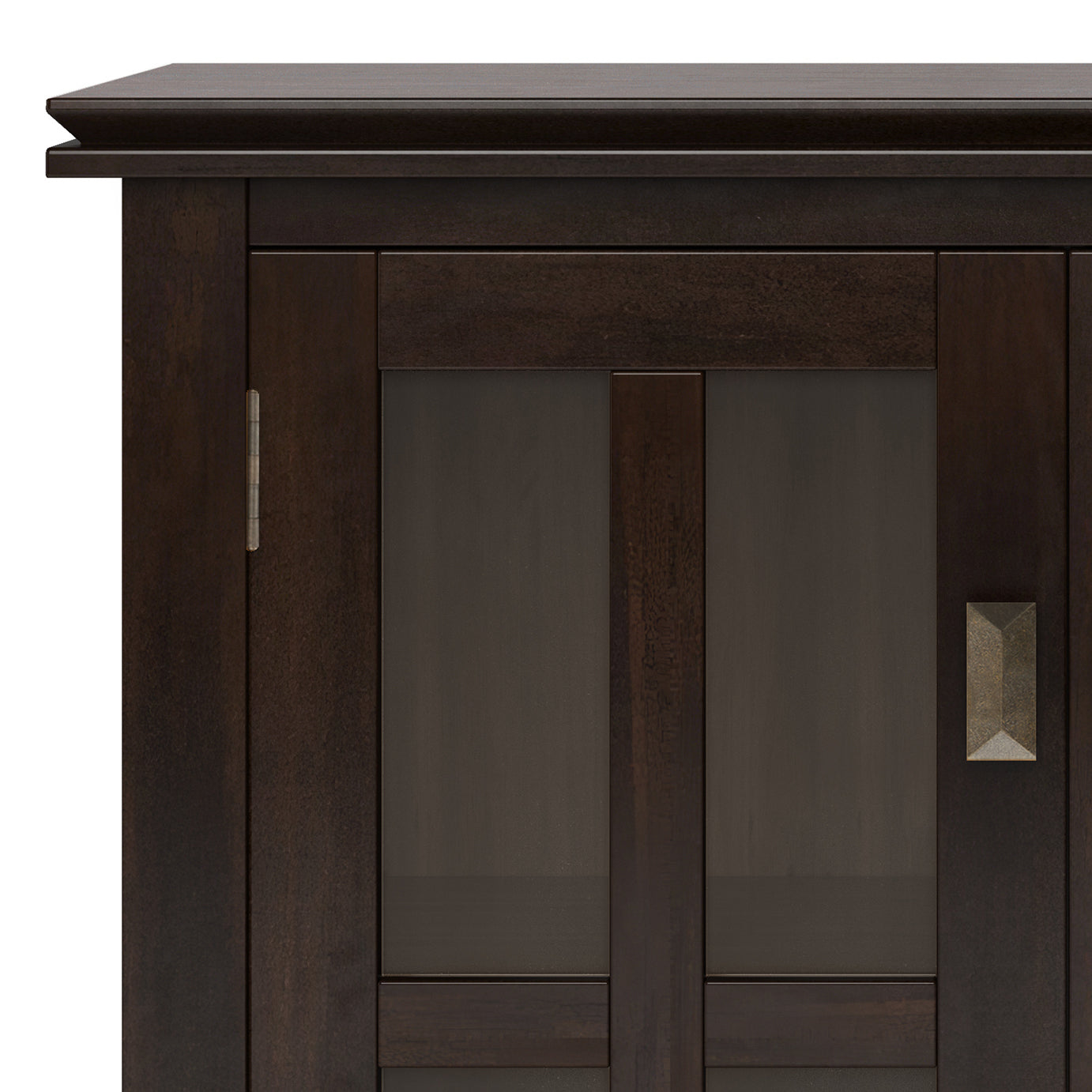 Artisan 30 inch Wide Solid Wood Low Storage Cabinet in Tobacco Brown