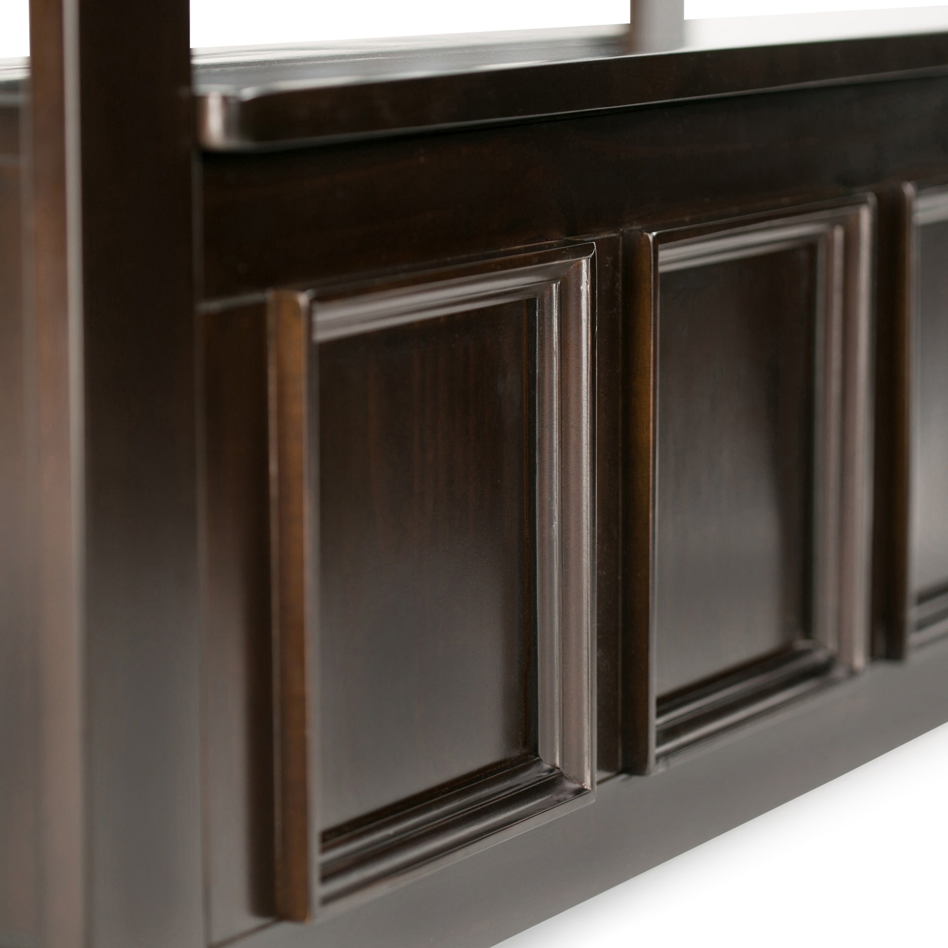 Amherst Solid Wood Entryway Storage Bench in Hickory Brown