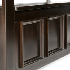 Amherst Solid Wood Entryway Storage Bench in Hickory Brown