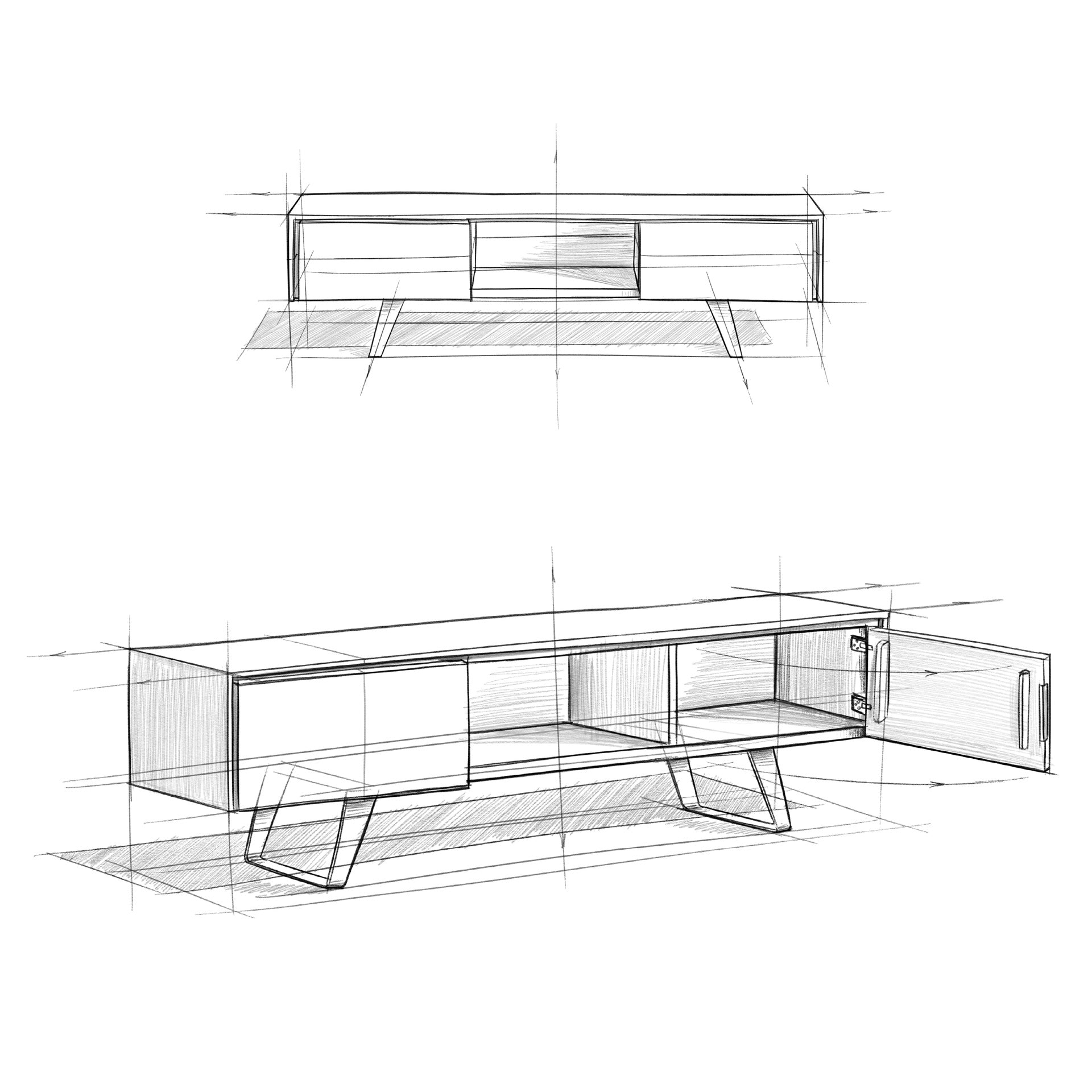Lowry 72 inch Wide Solid Wood TV Stand in Distressed Charcoal Brown For TVs up to 80 inches