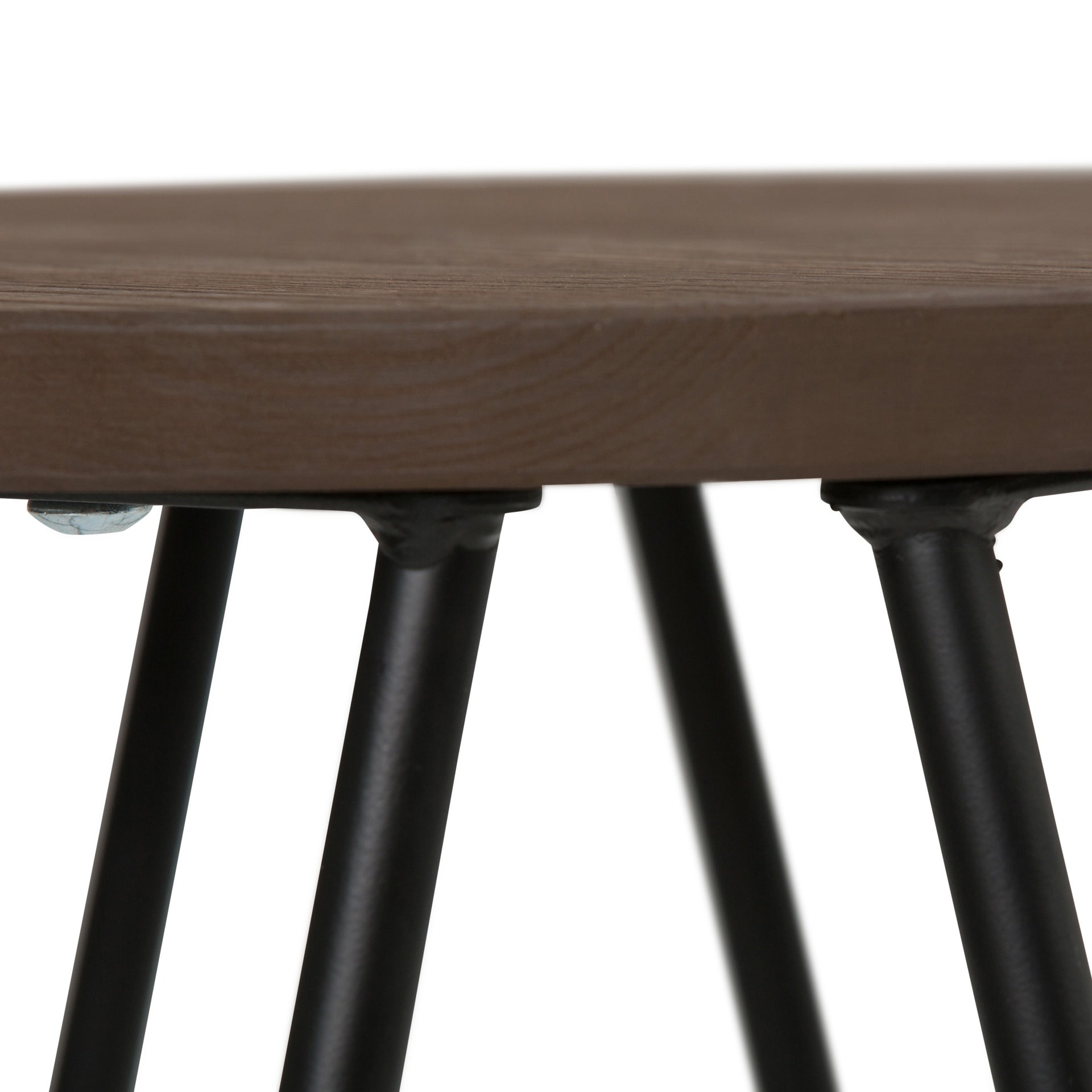 Simeon - 30" Metal Bar Stool with Wood Seat - Cocoa Brown / Black