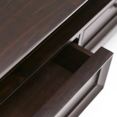 Amherst 44 inch Wide Solid Wood Coffee Table in Hickory Brown