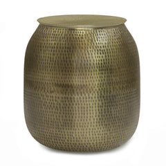 Griffen - Metal Storage Accent Table - Antique Gold