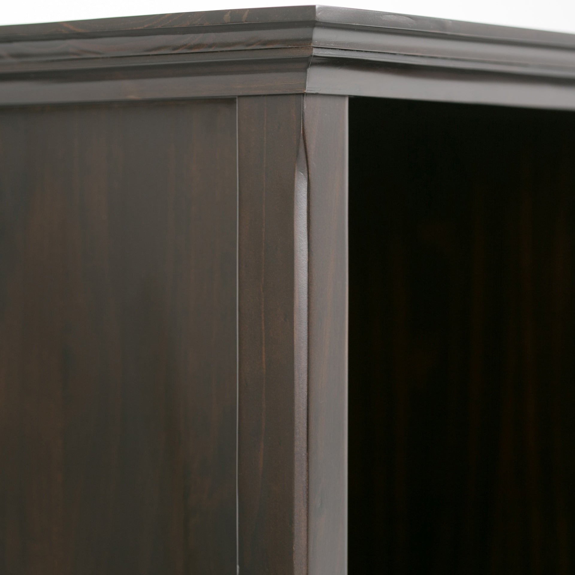 Amherst 57 inch Wide Solid Wood 8 Cube Storage Sofa Table in Hickory Brown