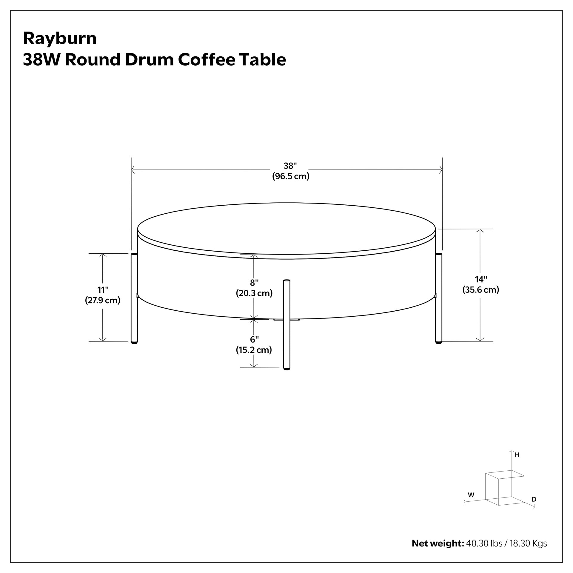 Rayburn Drum Coffee Table
