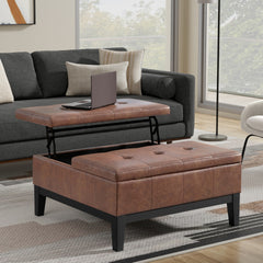 Dover Lift Top Coffee Table Storage Ottoman