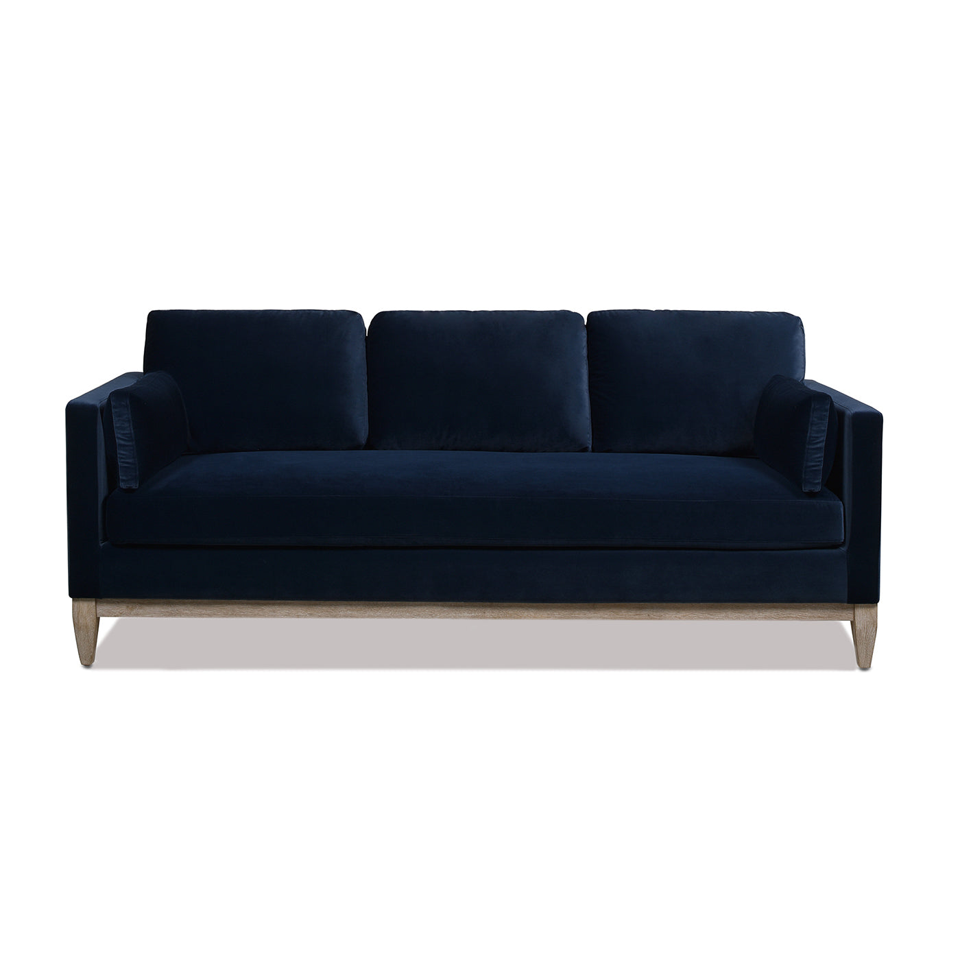 Knox 84" Modern Farmhouse Sofa, Dark Navy Blue Performance Velvet