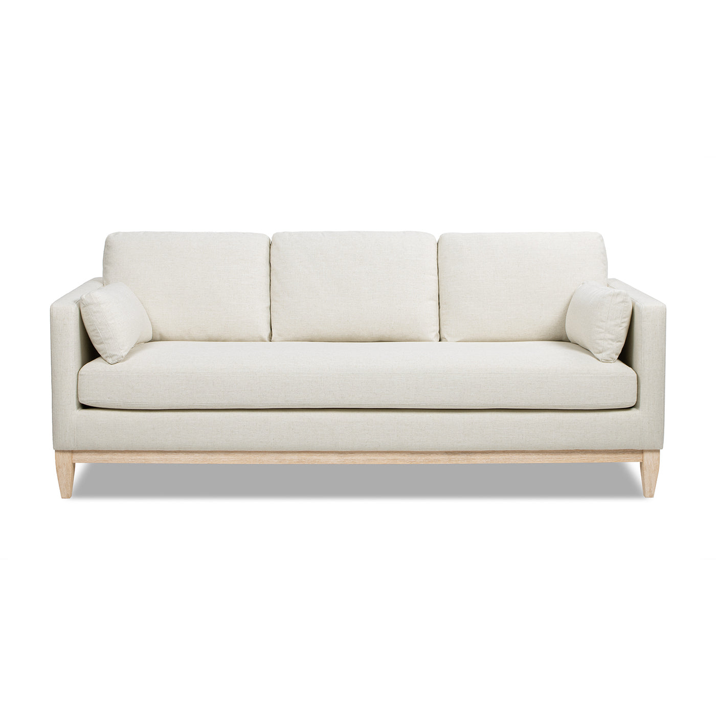Knox 84" Modern Farmhouse Sofa, Flax White Linen