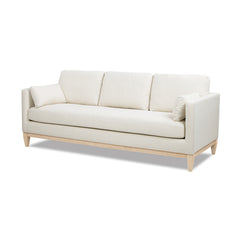 Knox 84" Modern Farmhouse Sofa, Flax White Linen