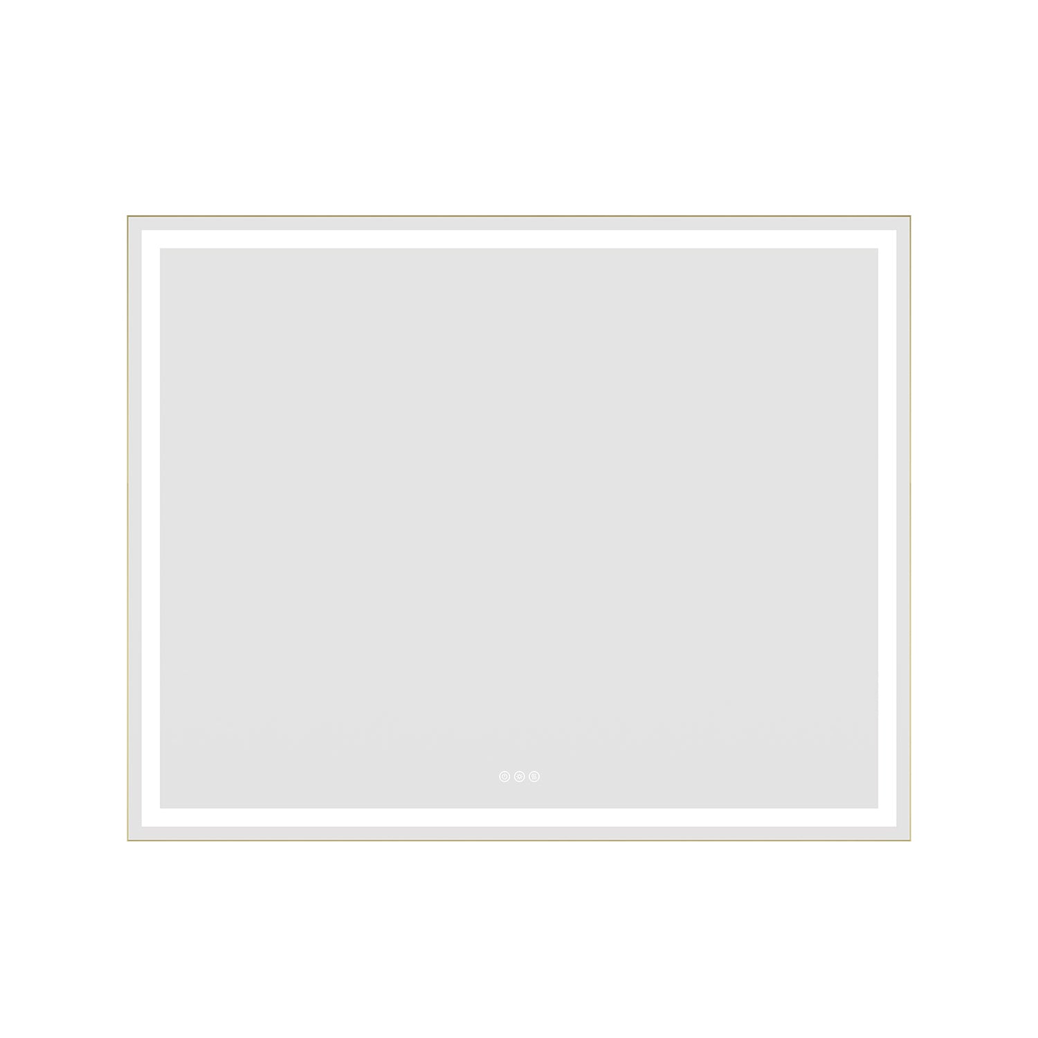 60 x 48 Inch LED Bathroom Mirror with Front and Backlight, Wall Mounted Vanity Mirror with Aluminum Frame, Anti-Fog, Memory, 3 Colors, Stepless Dimmable