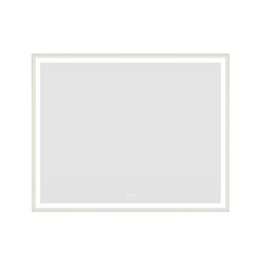 60 x 48 Inch LED Bathroom Mirror with Front and Backlight, Wall Mounted Vanity Mirror with Aluminum Frame, Anti-Fog, Memory, 3 Colors, Stepless Dimmable