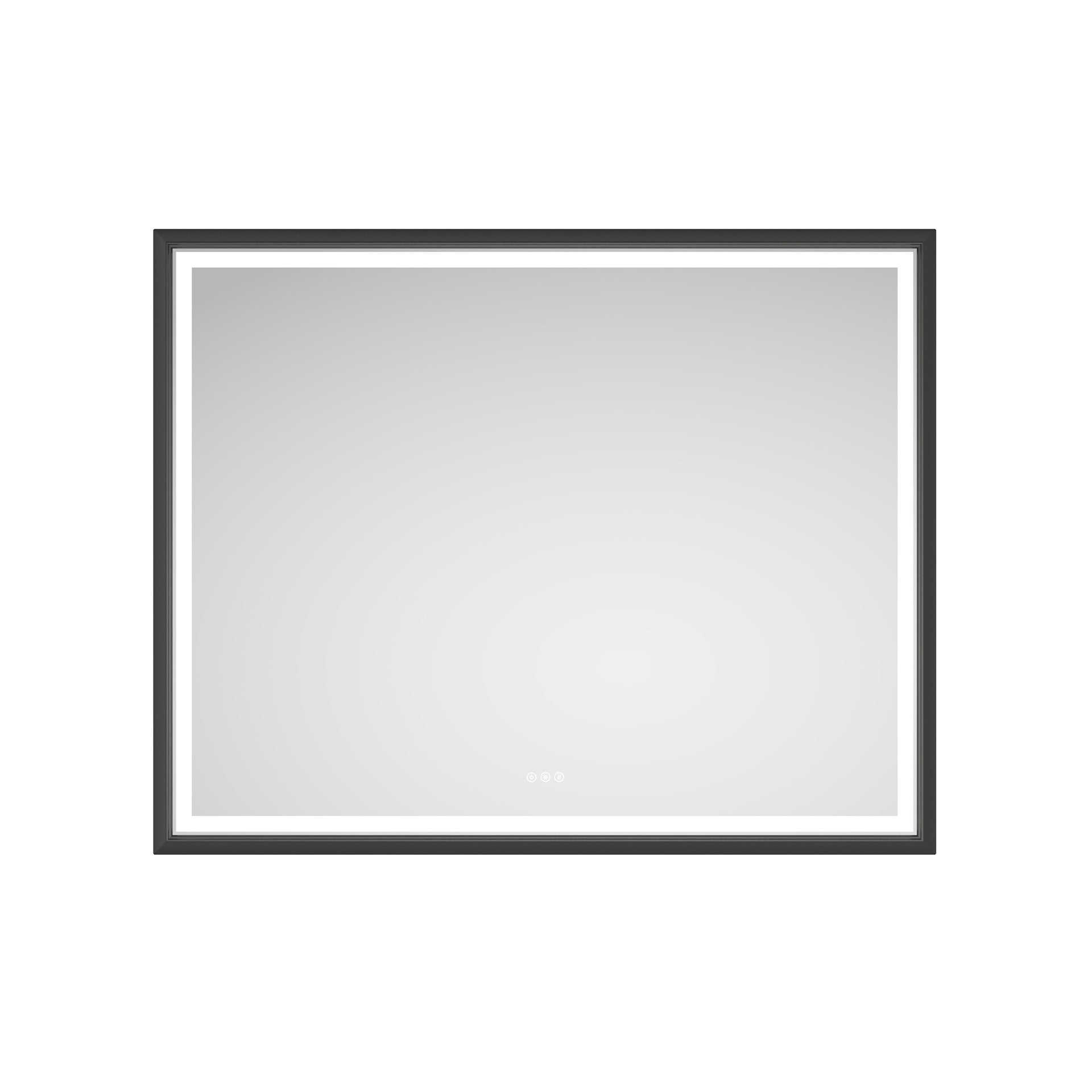 60 x 48 Inch LED Bathroom Mirror with Aluminum Frame, Wall Mounted Vanity Mirror, Anti-Fog, Memory, 3 Colors, Stepless Dimmable