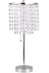 19"H CHROME CRYSTAL INSPIRED PULL TABLE LAMP (1PC/CTN) (0.43/4.22)