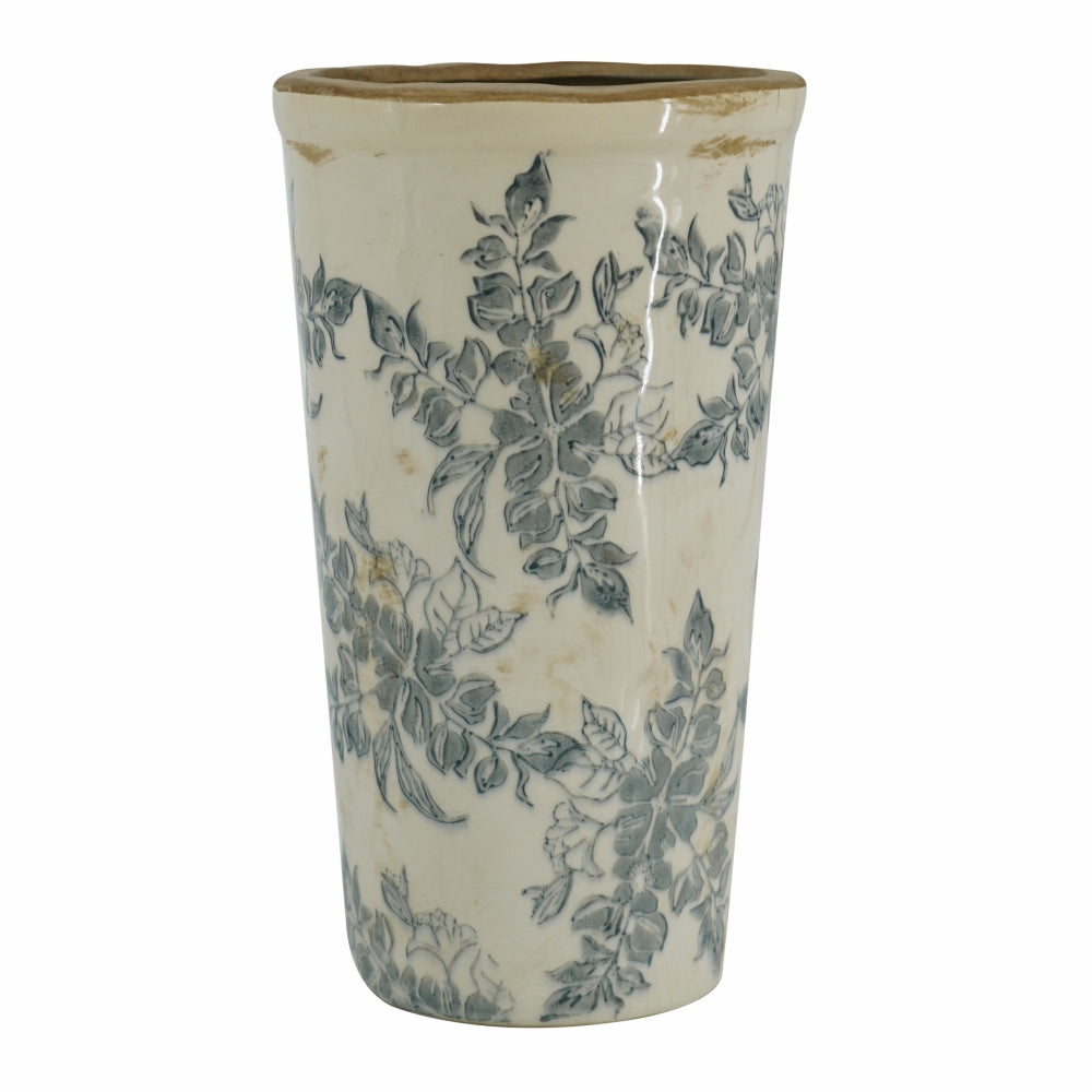 5.3x5.3x9.6" Flower Vase with Wide Mouth