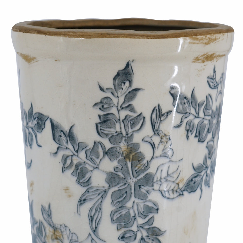 5.3x5.3x9.6" Flower Vase with Wide Mouth