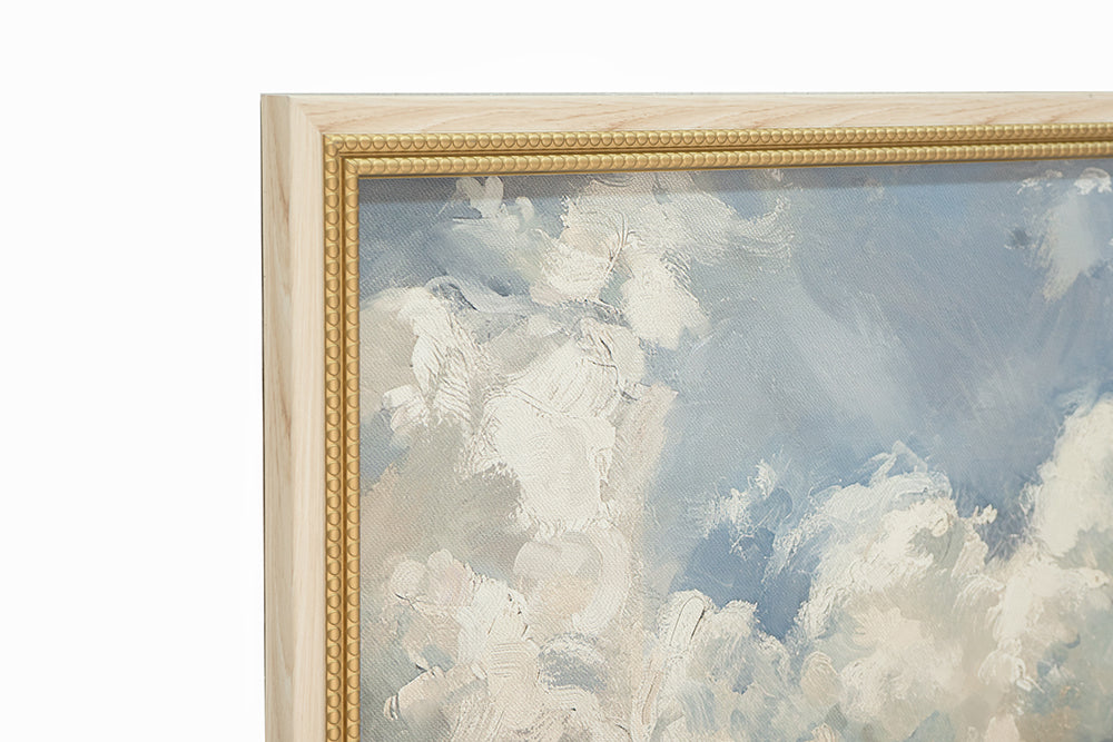 39.4x39.4" Large Square Countryside Canvas Art with Soft Multicolored Details