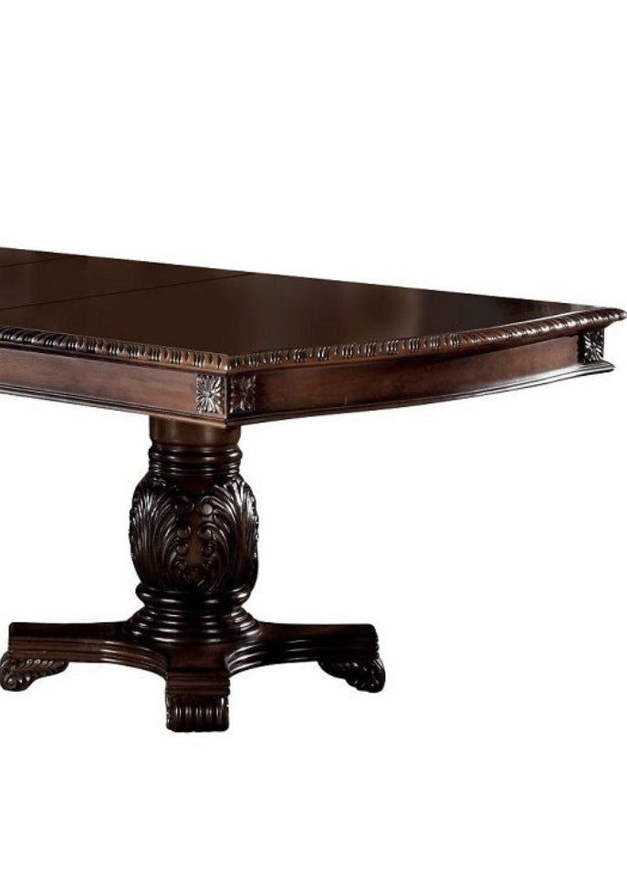 Chateau Cherry Finish De Ville Dining Table w/ Extension Leaf