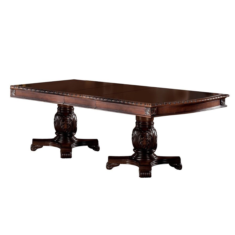 Chateau Cherry Finish De Ville Dining Table w/ Extension Leaf