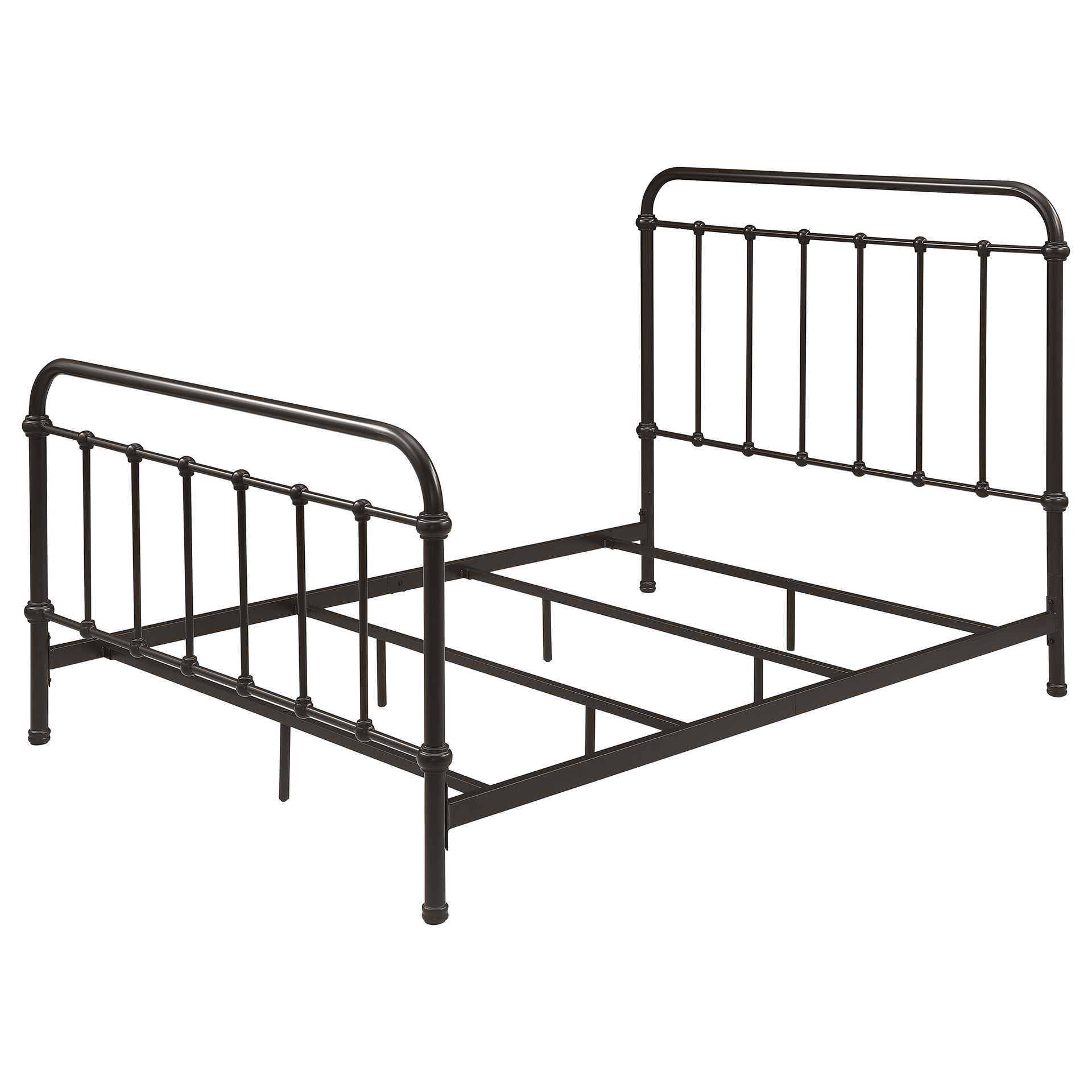 Olaleye Dark Bronze Metal Spindle Full Panel Bed