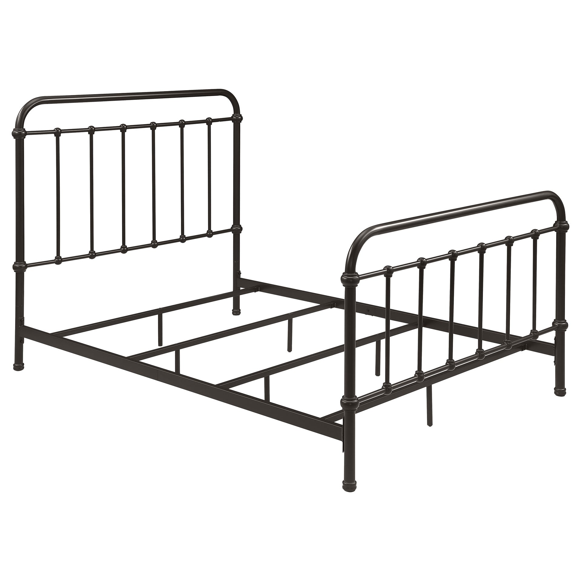 Olaleye Dark Bronze Metal Spindle Full Panel Bed
