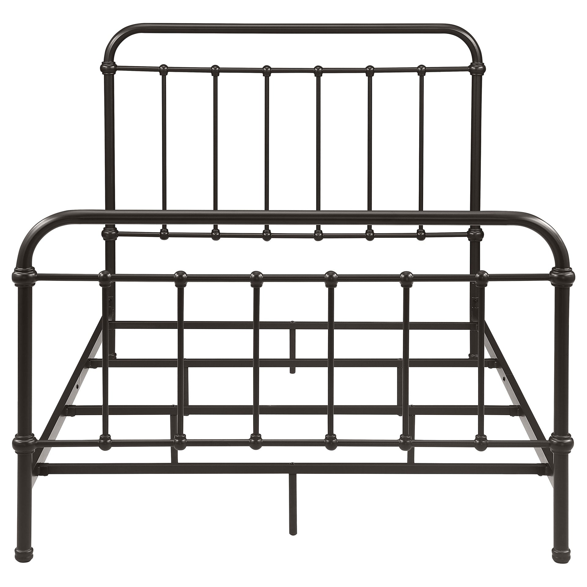 Olaleye Dark Bronze Metal Spindle Full Panel Bed