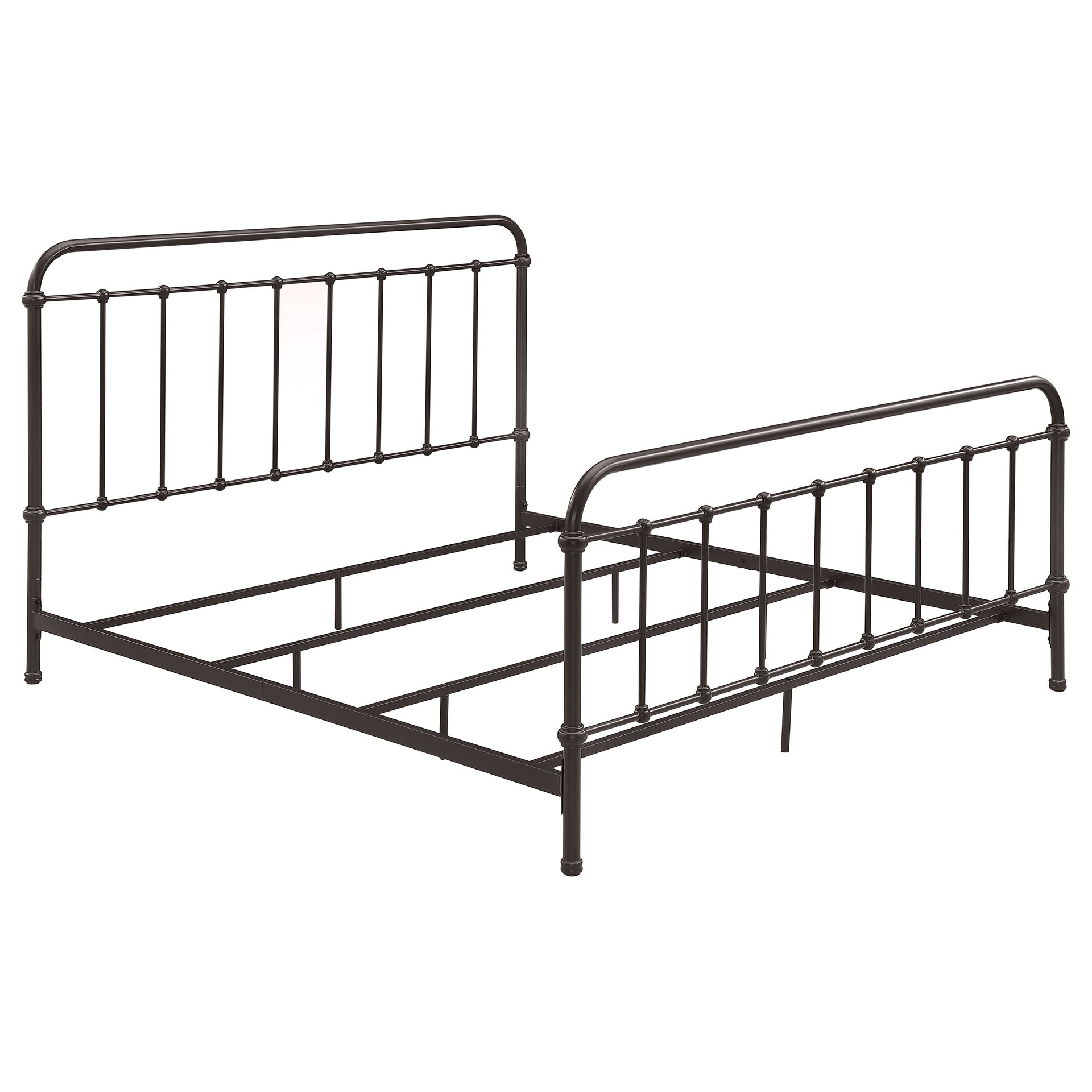 Olaleye Dark Bronze Metal Spindle Eastern King Panel Bed