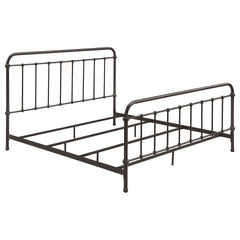 Olaleye Dark Bronze Metal Spindle Eastern King Panel Bed