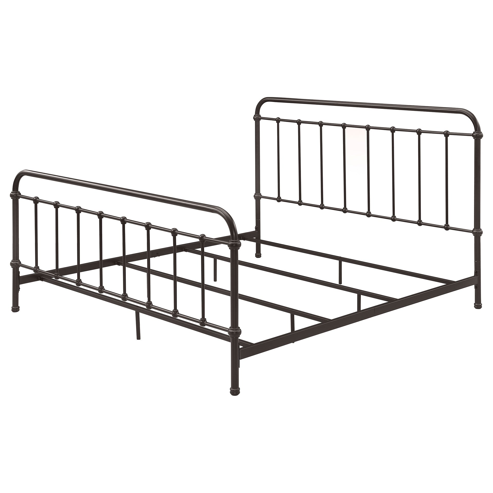 Olaleye Dark Bronze Metal Spindle Eastern King Panel Bed