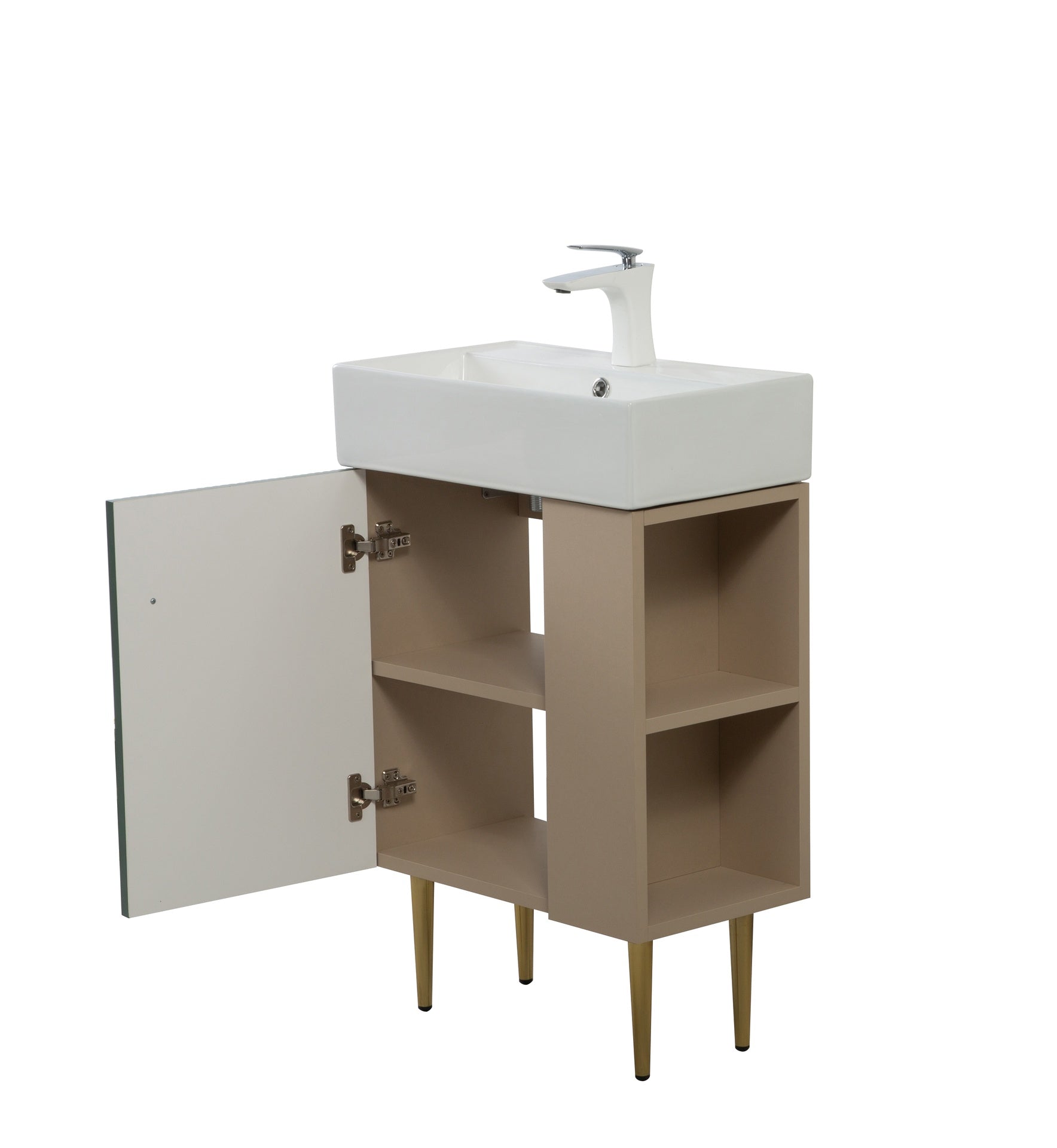 21.6" Vanity Base Only, Open Shelf on the Right, Green 24V06-21LVR-W1920P385635
