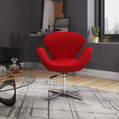 Swivel Lounge Chair in Red