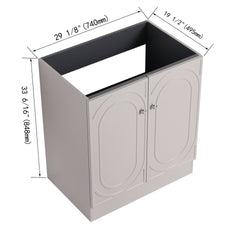 30" Freestanding Bathroom Vanity & 2 Soft-Close Cabinet Doors (KD-Packing)-Excluding Sink