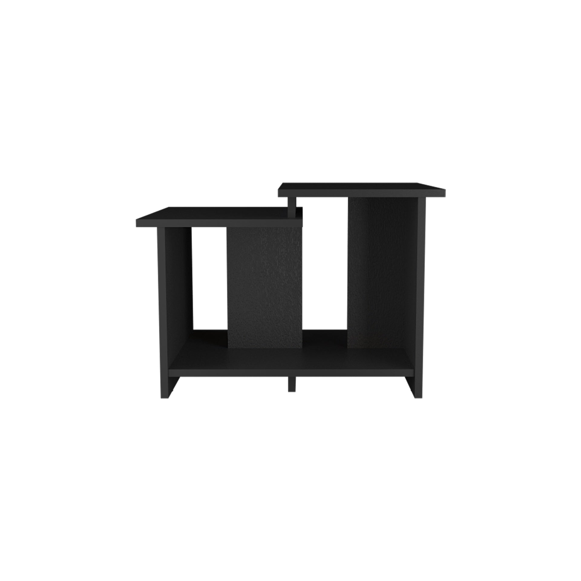 FM FURNITURE Naco Coffee Table with Open Storage, Melamine Finish, Natural Oak