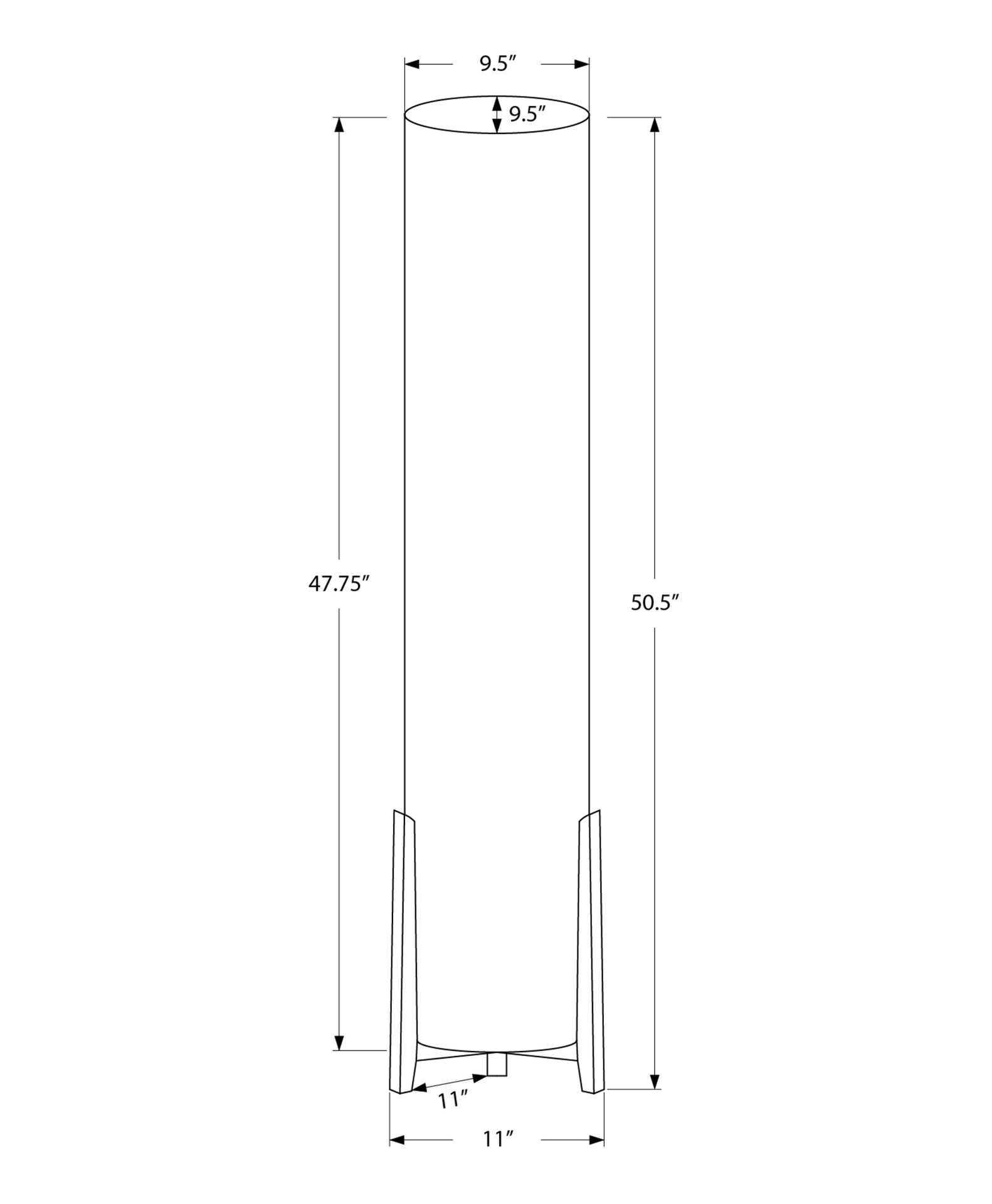 Lighting, 50"h, Floor Lamp, Brown Wood Look, Ivory / Cream Shade, Contemporary
