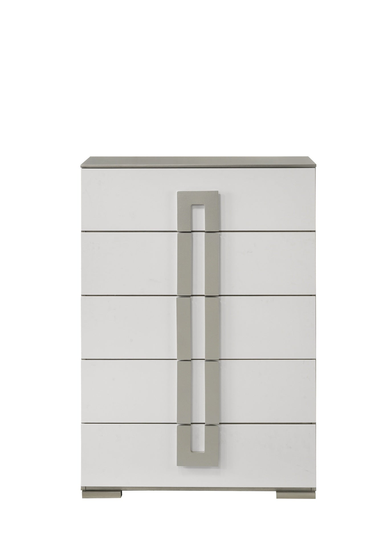 Olivia Contemporary Style 5-Drawer Chest Made with Wood in White  same as G150108649 (NJ inventory)