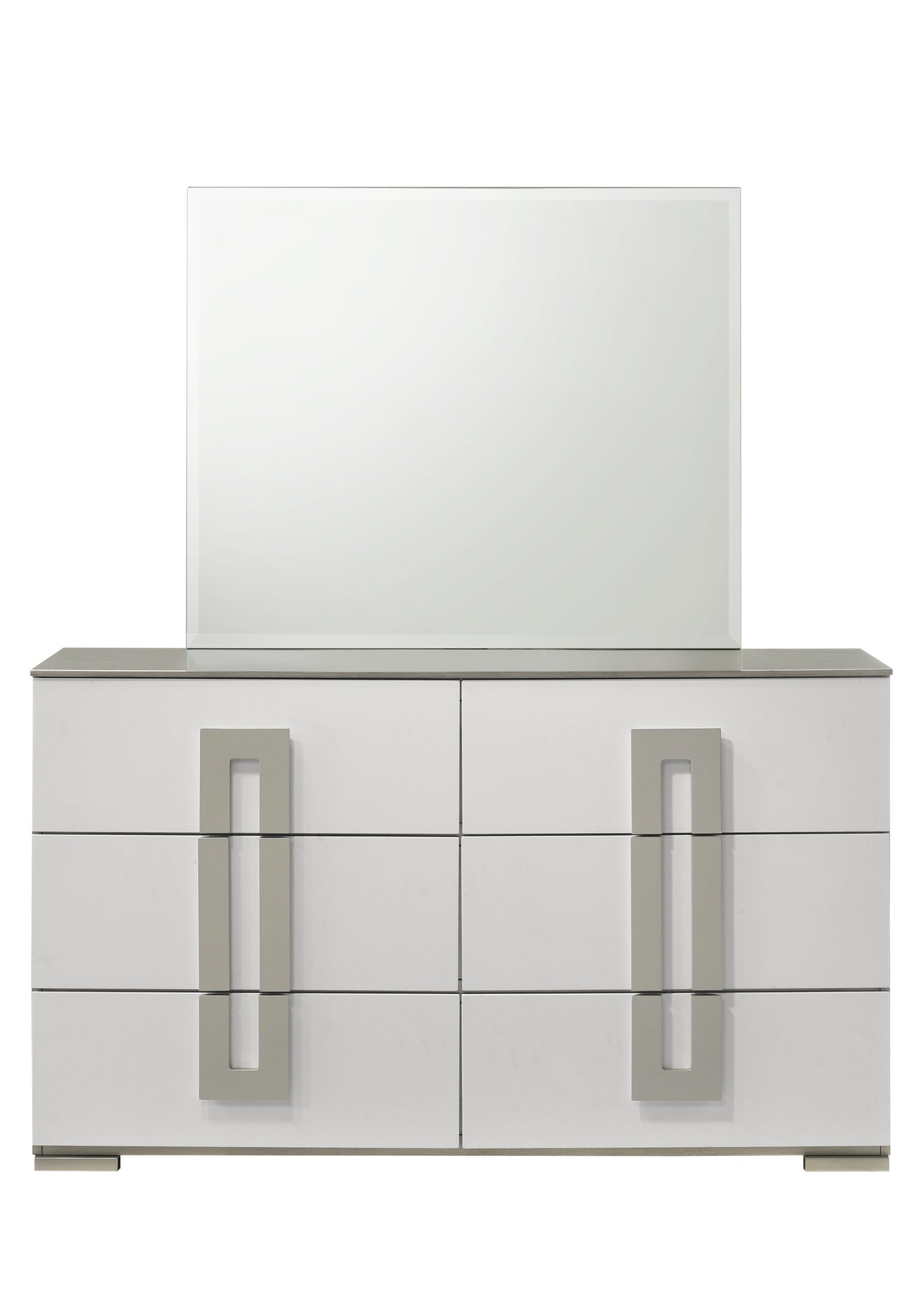 Olivia Contemporary Style Mirror Made with Wood in White. (INCLUDES MIRROR ONLY)  same as B009P241737 (CA inventory)