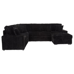 Thurston Black Storage Sectional Sofa
