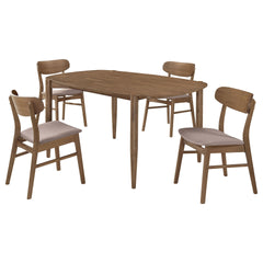 Whisten Walnut 5-piece Solid Wood Dining Set