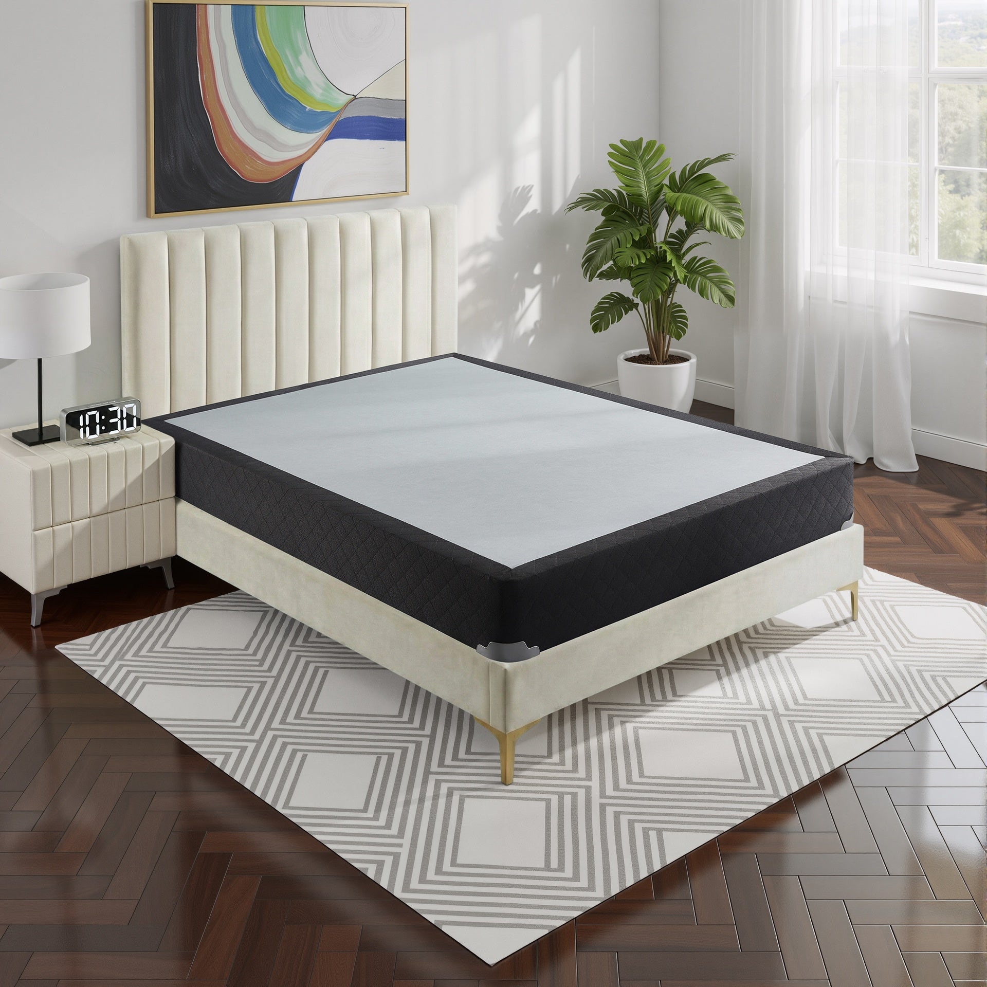 Maynard Grey Twin Standard Box Spring Foundation
