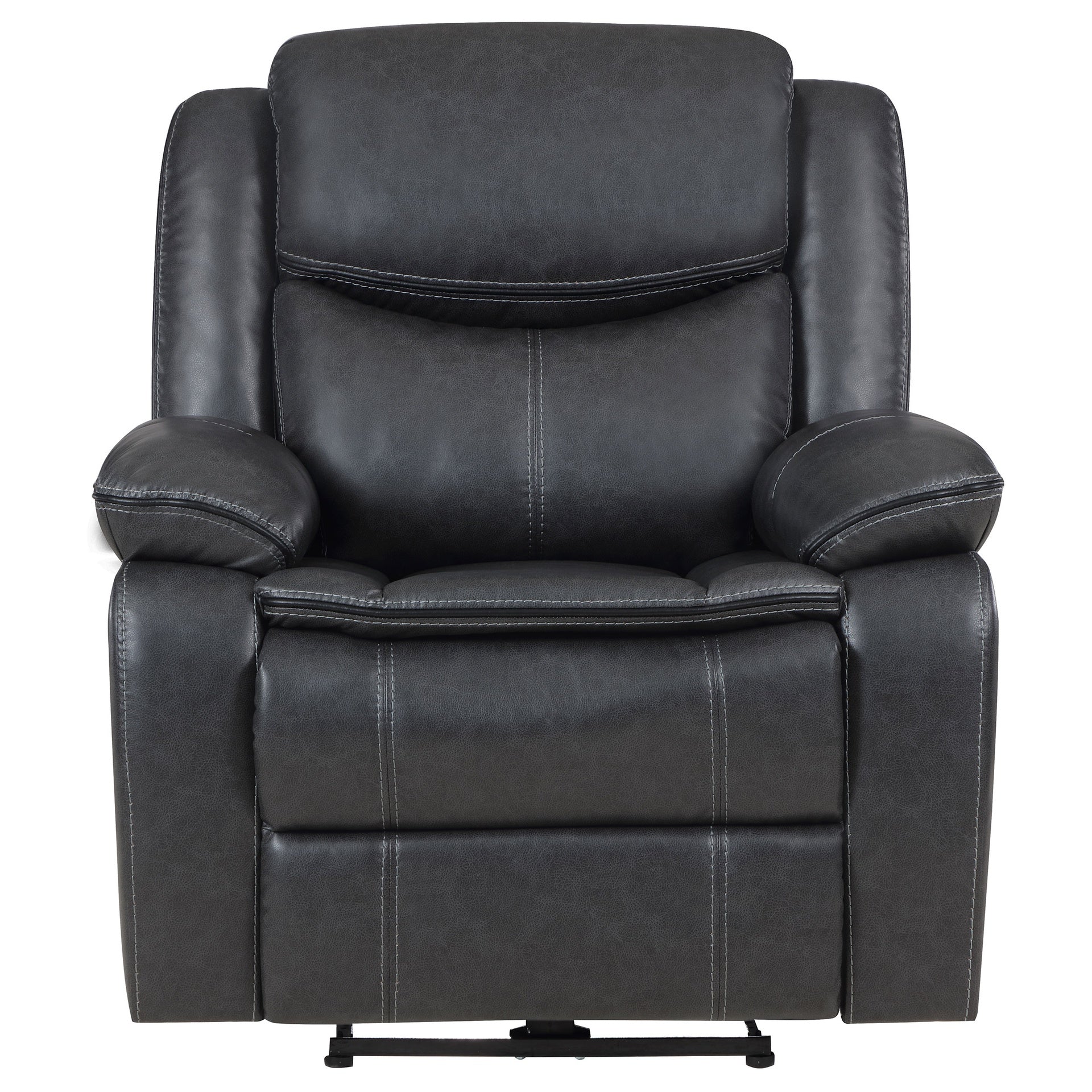 Salerno Dark Grey Upholstered Power Recliner Chair