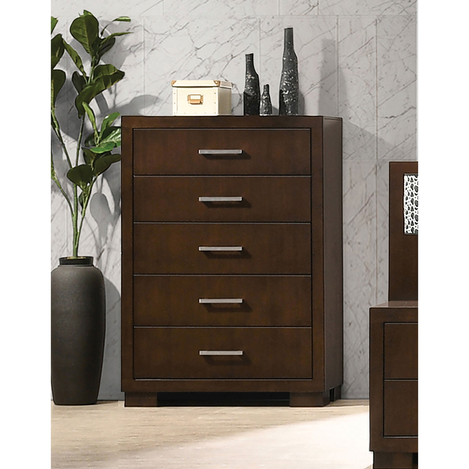 Polk Cappuccino 5-drawer Bedroom Chest