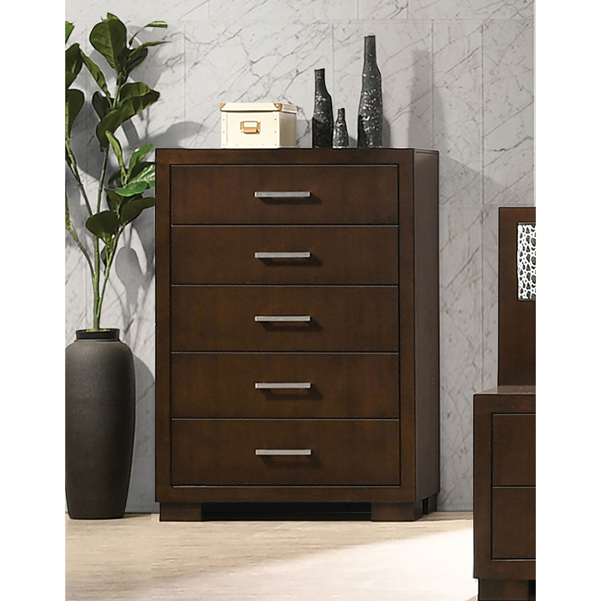 Polk Cappuccino 5-drawer Bedroom Chest