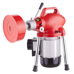 Drain Cleaner Machine 120FT x 5/8In 370W Sectional Snake Auger Manual Feed