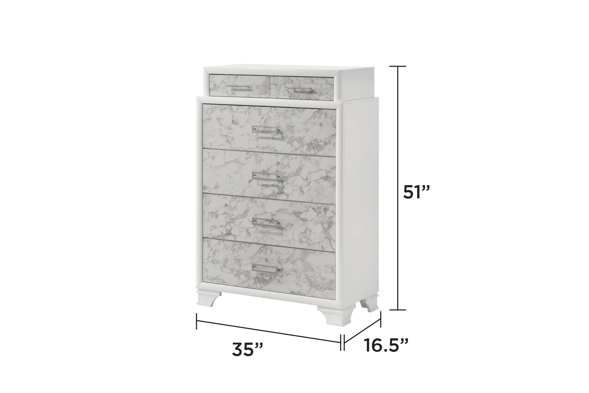 Soul Modern Style Chest Made with wood in White same asG150108659  (NJ inventory)