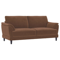 Dania Rust 2-piece Upholstered Crescent Arm Sofa Set