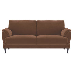 Dania Rust 2-piece Upholstered Crescent Arm Sofa Set