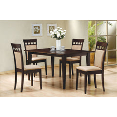 Gianna Cappuccino 5-piece Rectangular Dining Set