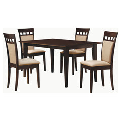 Gianna Cappuccino 5-piece Rectangular Dining Set